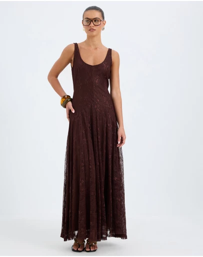 Calli - Penny Lace Midi Dress