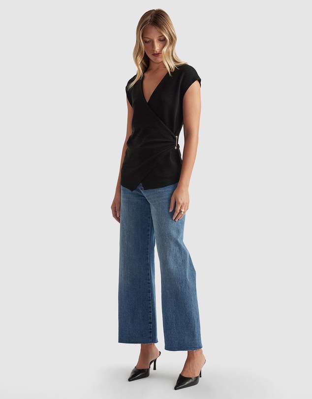 Decjuba - Carla Metal Detail Wrap Top