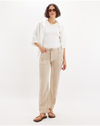 Amelius - Erin Linen Tie Cargo Pant