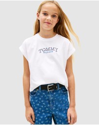 Tommy Hilfiger - Floral Logo Relaxed Crew Neck T-Shirt - Teens