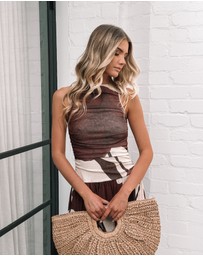 Esther & Co - Balayage Dress - Cream Floral