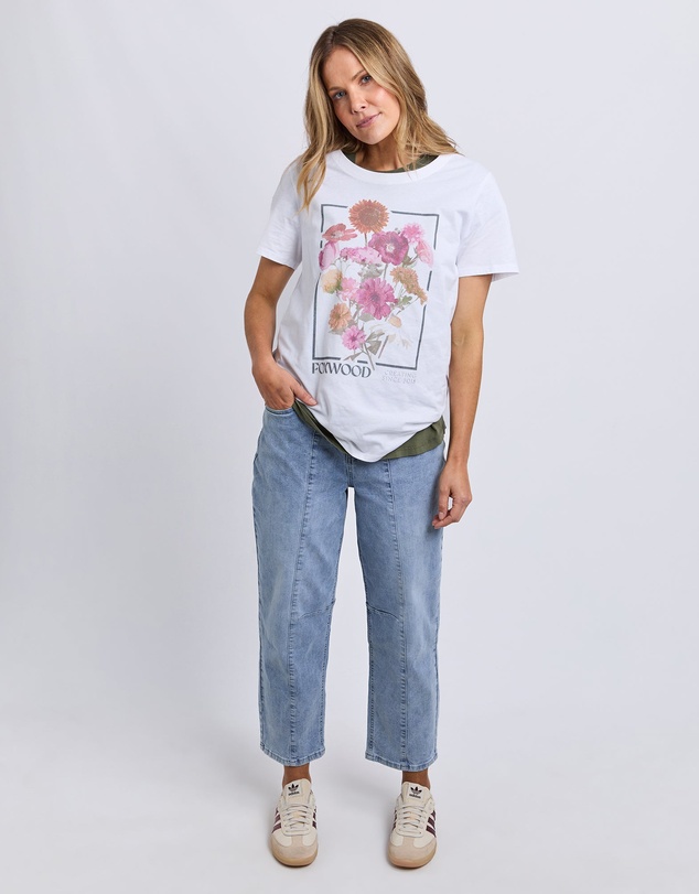Foxwood - In Bloom Tee White