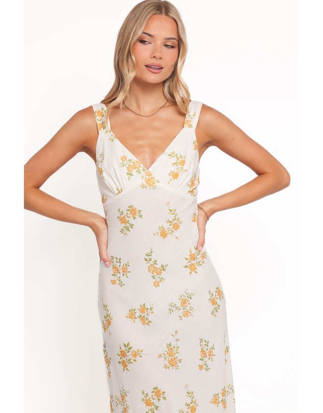 Petal & Pup - Zinnia Midi Dress - Yellow Floral