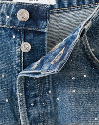 M.N.G - Wide-Leg Jeans With Rhinestones