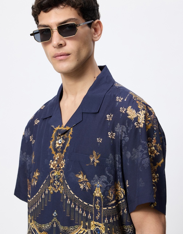 Camilla - Short Sleeve Camp Collared Shirt