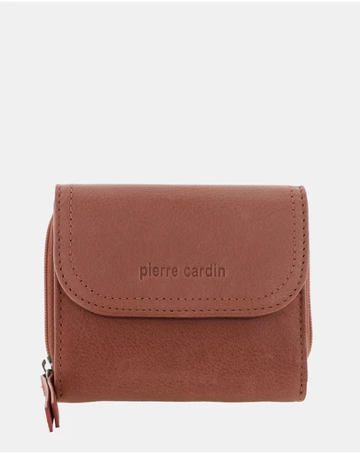 Pierre Cardin - Pierre Cardin Ladies Leather Tri-Fold Tab Wallet