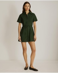 Atmos&Here - Cara Tie Waist Mini Shirt Dress