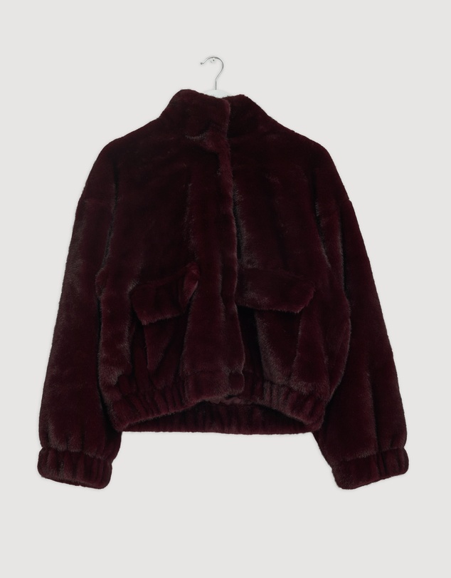 Revibe - Repaired Decjuba Saylor Faux Fur Bomber Jacket - AU 14