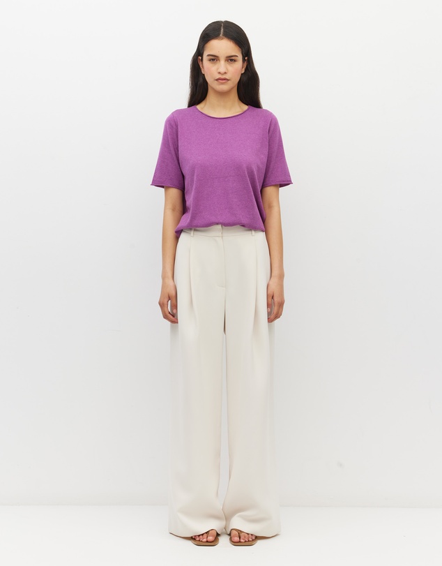 JH Lounge - JHL Crew T (Fine Cotton Cashmere) Iris Marle