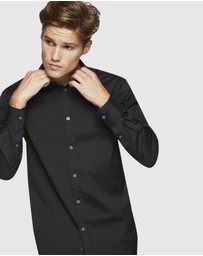 Oxford - Black Stretch Travel Shirt