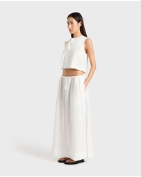 BONDI BORN - Kyoto Drawstring Maxi Skirt