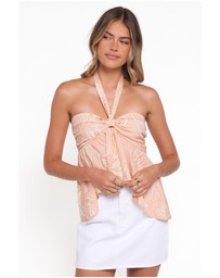 Petal & Pup - Klara Halter Top - Peach Floral