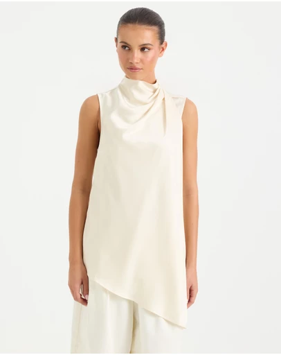 Calli - Ella Draped Satin Top