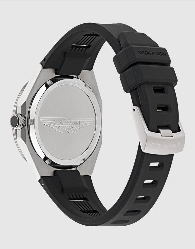 Aston Martin - TKS Black Dial Black Gunmetal Silicone Strap Watch