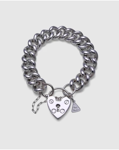 Von Treskow - Medium Mama Heart Padlock Bracelet