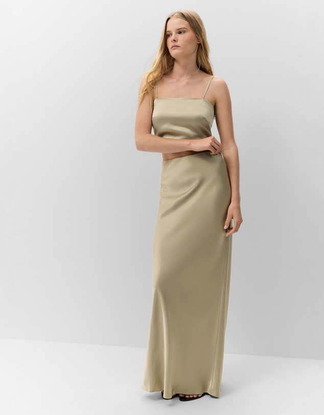 UNISON - Satin Bias Maxi Skirt