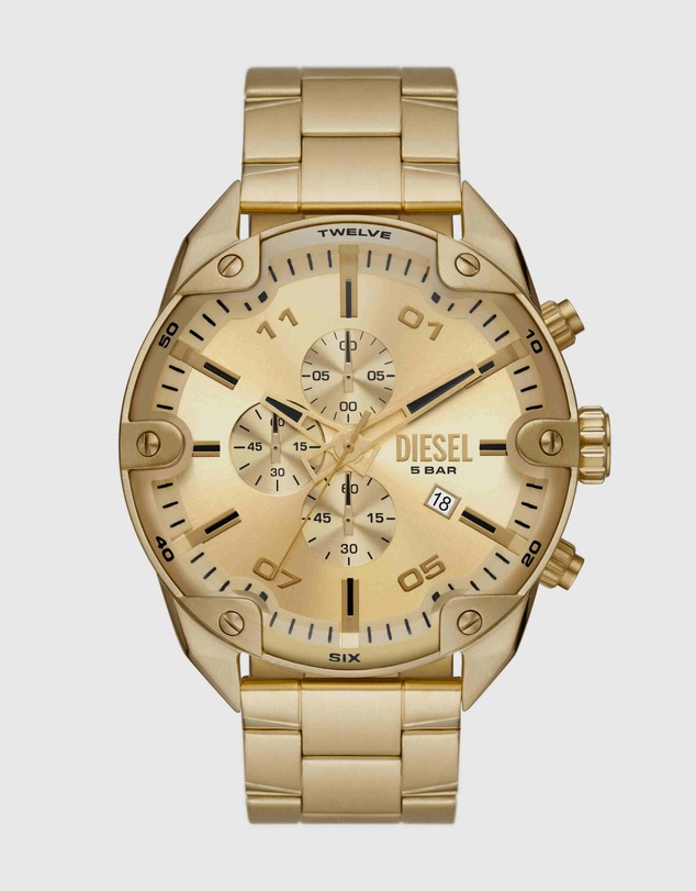 Diesel - Spiked Gold-Tone Chronograph Watch