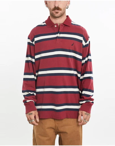 Vintage by The Real Deal - Pre Loved - Vintage Nautica Long Sleeve Polo Shirt