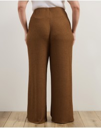 Atmos&Here Curvy - Monica Textured Jersey Pants