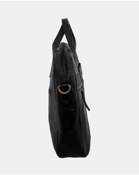 Pierre Cardin - Pierre Cardin Rustic Leather Computer Bag