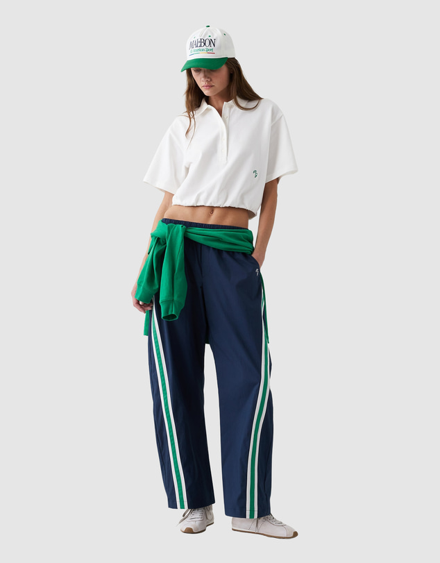 GAP - GAP x Malbon SS Cinch Waist Crop Polo