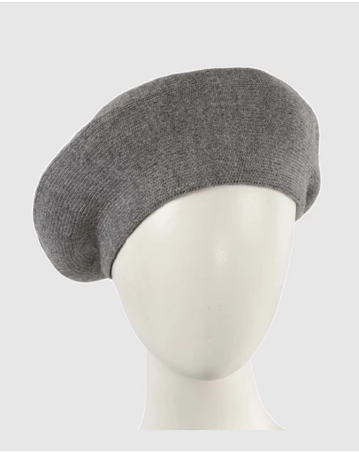 Max Alexander - European Made Light Grey Soft Wool Beret