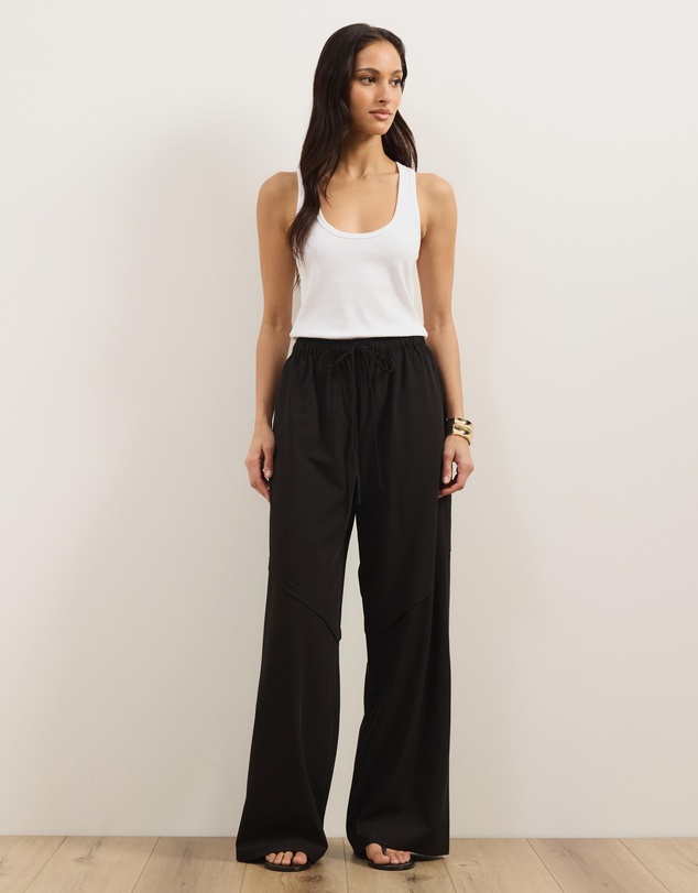 Atmos&Here - Zoe Relaxed Drawstring Pants With Seam Detail