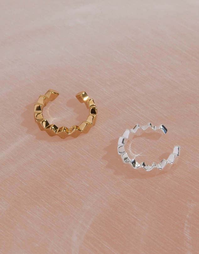 Najo - Lattice Yellow Gold Ear Cuff