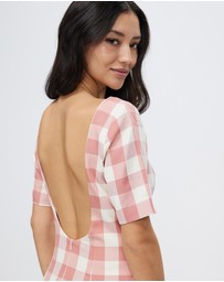 Honey and Beau - Barbie Pink Low Back Dress