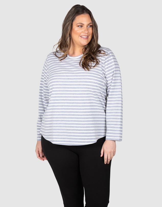 Love Your Wardrobe - Torquay Stripe Long Sleeve Tee