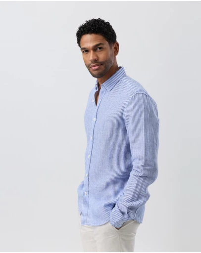Brooksfield - Linen Casual Long Sleeve