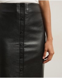 Atmos&Here - Laura Leather Look Pencil Skirt