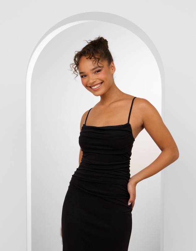 Pilgrim - Orlando Cowl Neck Mesh Gown