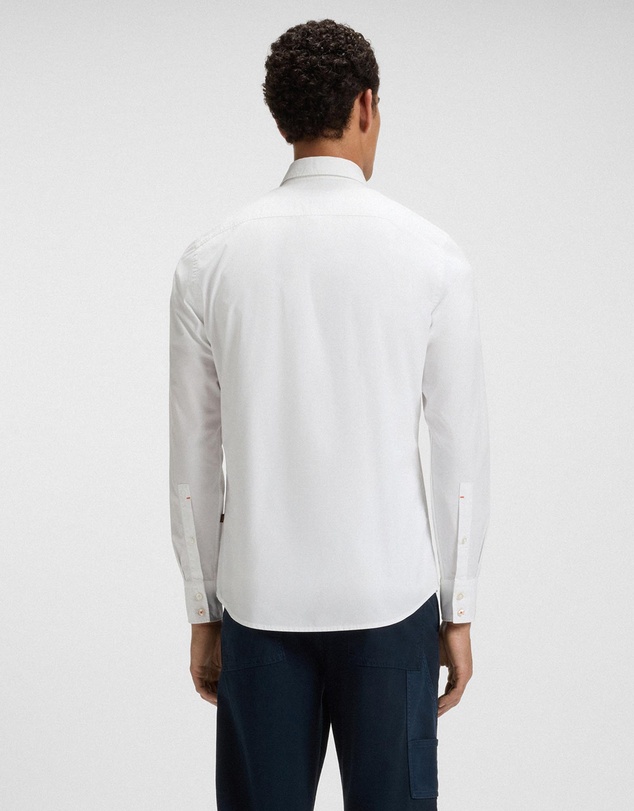 BOSS - Regular-Fit Shirt in Cotton Poplin With Embroidered Logo