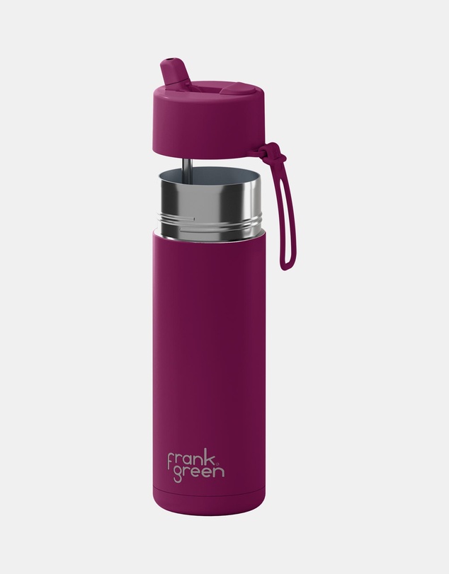Frank Green - 20oz SS Ceramic Reusable Bottle with Flip Straw Lid - ICONIC EXCLUSIVE