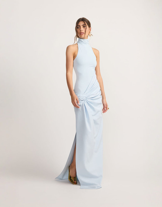 TOJHA - Mario Halter Maxi Dress Glacier Blue