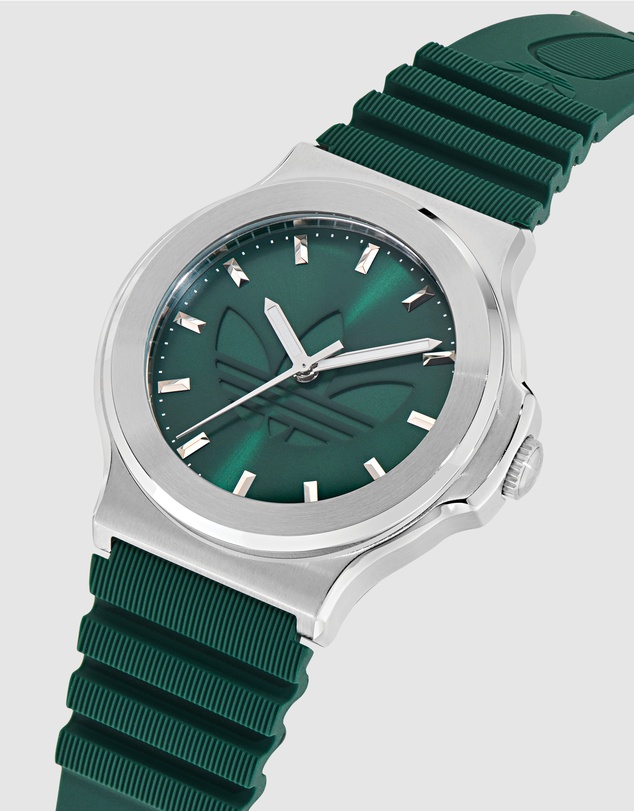 adidas Originals - Expression Three Steel Green Silicone Watch