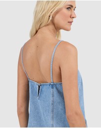 Rolla's - Deco Denim Cami Dress - Vintage Stone