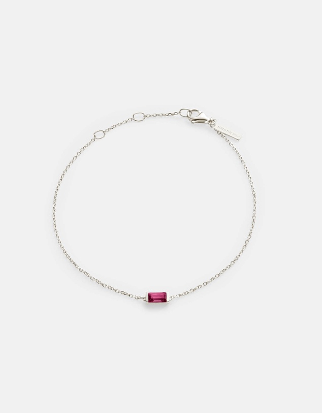 Kirstin Ash - Baguette Birthstone Bracelet July Ruby