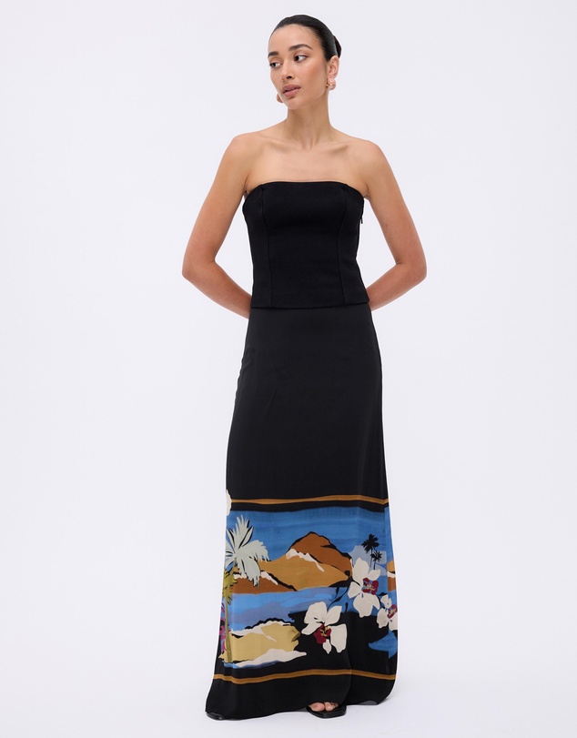 Minima Esenciales - Moonlit Palms Maxi Skirt