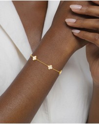 Elli Jewelry - Bracelet Cloverleaf 925 Sterling Silver Gold-Plated