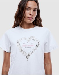 ENA PELLY - Rose Heart Relaxed Baby Tee