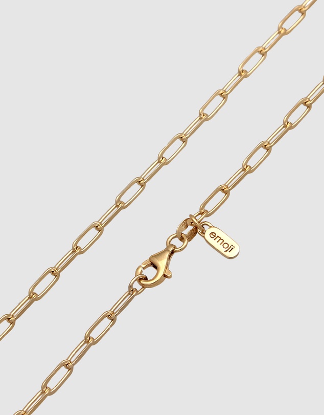 Elli Jewelry - Necklace Oval Chain 925 Sterling Silver Gold-plated