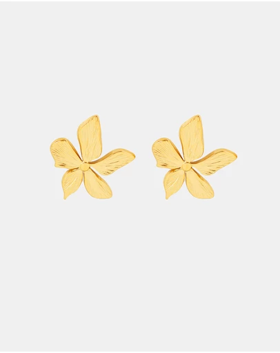 Pastiche - Florence Flower Stud gold plated earrings
