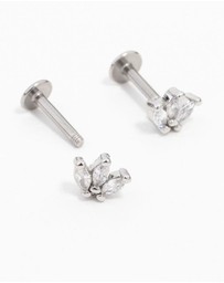 Lovisa - Surgical Steel Triangle Marquise Flat Back 2-Pack