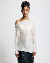 Lover - Layla LS Asymmetric Sheer Top