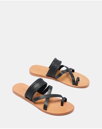 Just Because - Awhadi Leather Flat Sandals