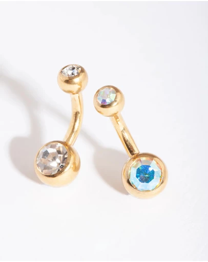 Lovisa - Gold Mini Belly Bar Pack
