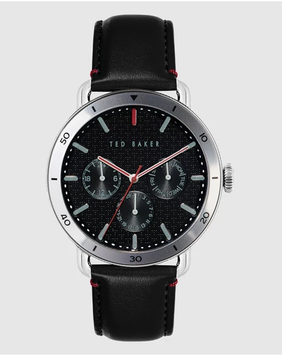 Ted Baker - Margarit 46mm Black Leather Watch