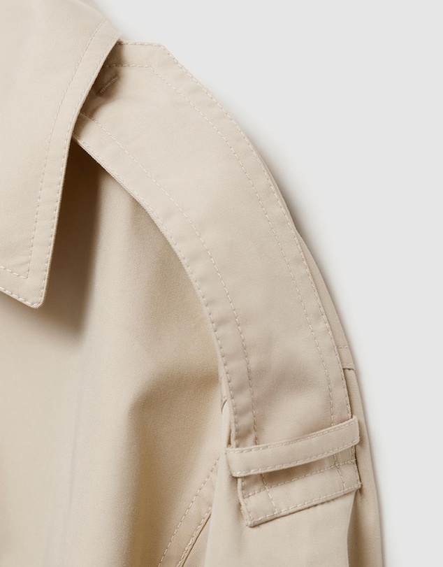 M.N.G - Lipa Double-Breasted Cropped Trench Coat